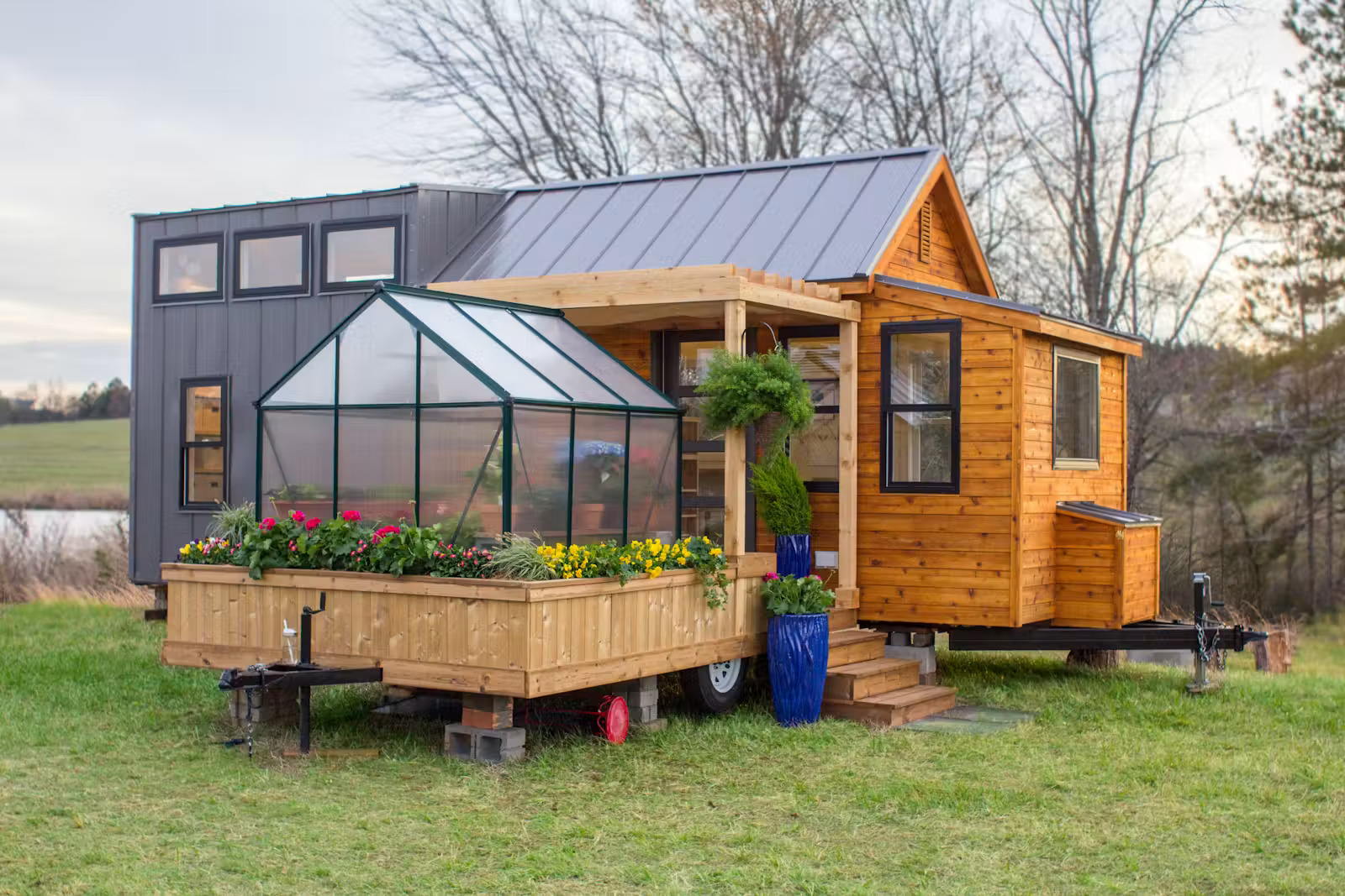 This Scandinavian Tiny House Comes With a Greenhouse and Porch Swing